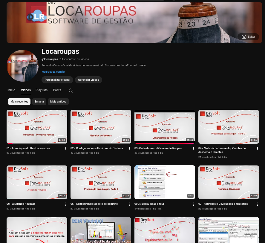 youtube locaroupas